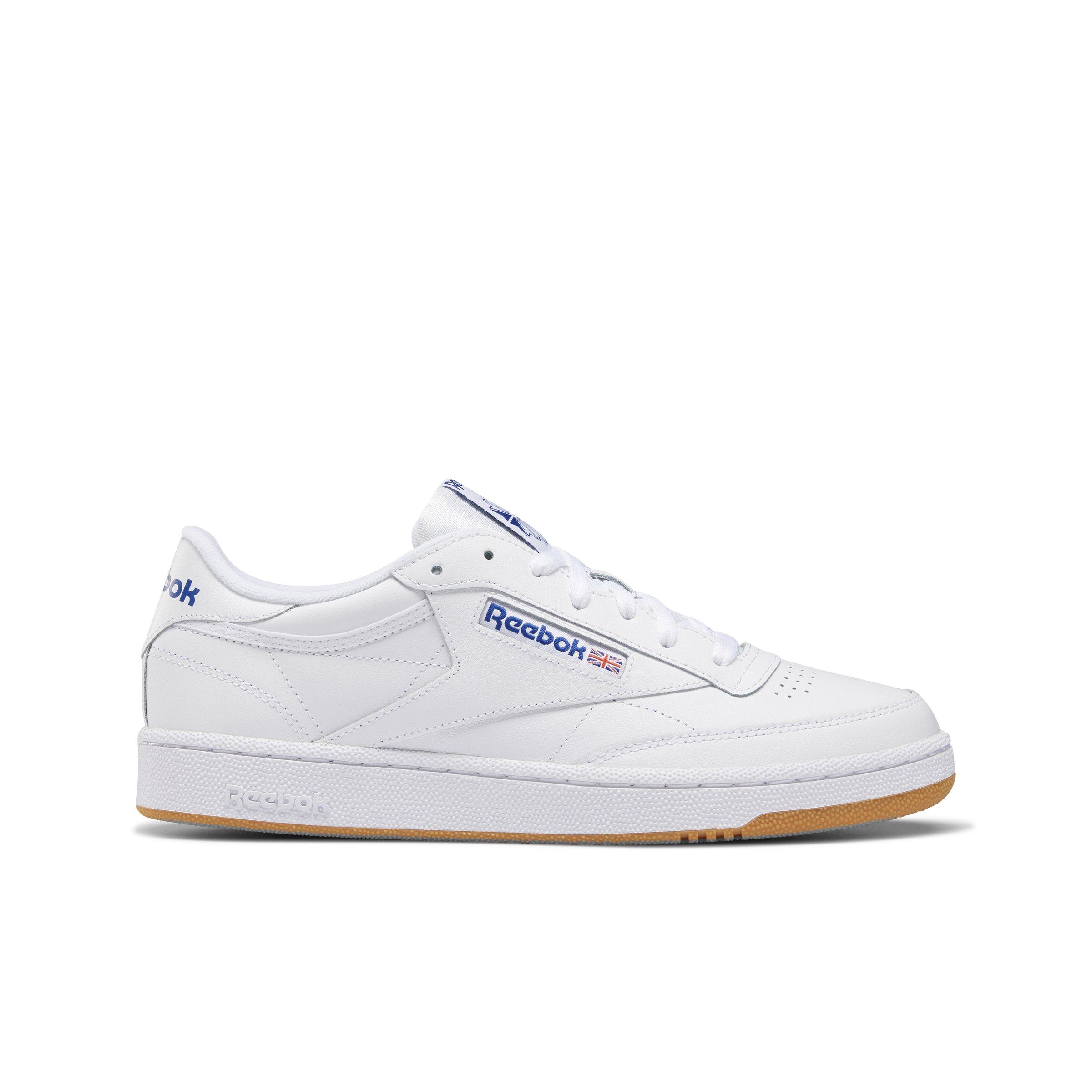 Reebok Club C 85 Int White Royal Gum Grade School Boys Shoe Hibbett